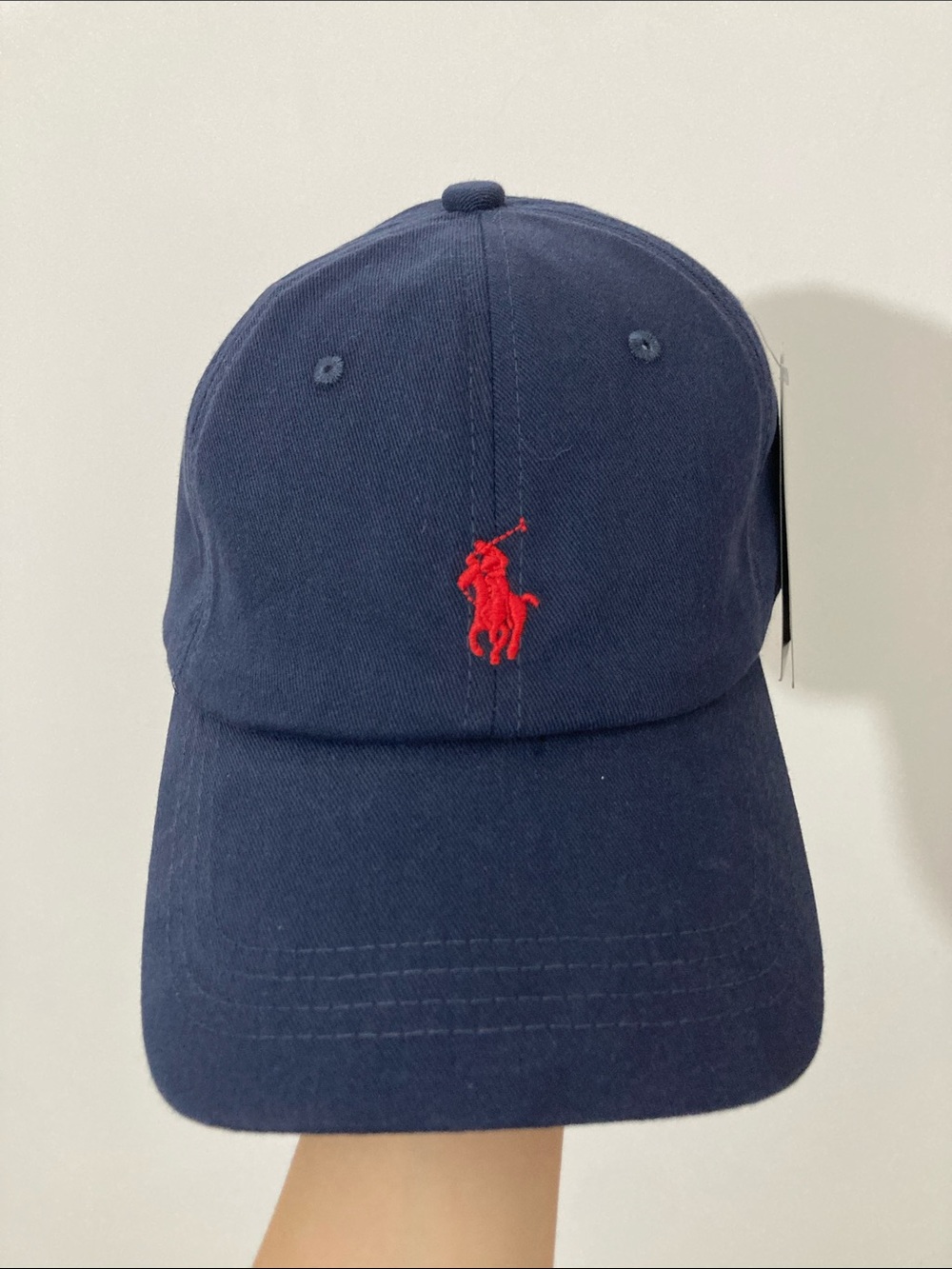 Authentic Polo by Ralph Lauren Navy Cap with Red Pony Embroidery